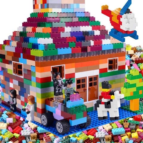 Juguetes DIY de plástico para niños, bloques de construcción, montar, educativo, aprendizaje, juguetes para niños y niñas, Compatible con LEGO ► Foto 1/6