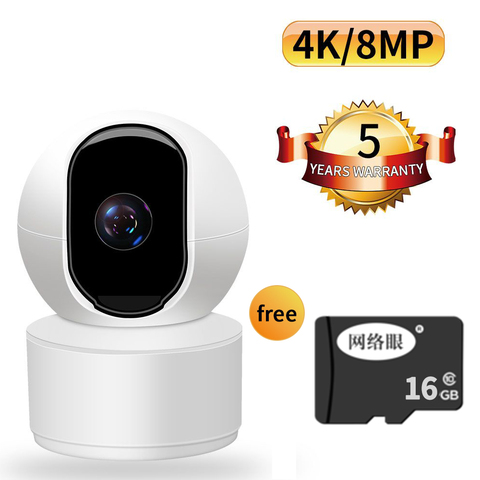 Cámara inalámbrica PTZ de 8 MP 4 K, Monitor portátil para bebé, cámara domo ip para el hogar, Monitor para mascotas, cámara WiFi, cámara inteligente de seguridad cctv ► Foto 1/6