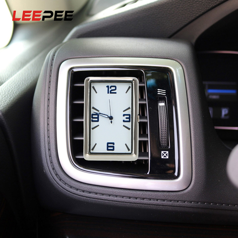 LEEPEE-reloj de cuarzo con pegatina de doble cara para coche, accesorio de moda para decoración de automóviles ► Foto 1/6