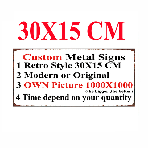 Placa de matrícula personalizada OEM, carteles de Metal, decoración de póster para bar, pub, casa, venta al por mayor ► Foto 1/1