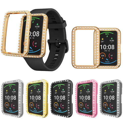 Funda protectora con diamante brillante para Huawei, funda protectora con borde de carcasa para Huawei Fit Watch Accessori ► Foto 1/6