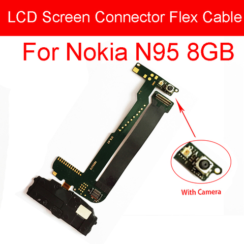 Conector de pantalla LCD Cable flexible para Nokia N95, 8GB, teclado, PCB, cámara frontal plana, Flex LCD, cinta para Nokia N95, piezas de repuesto ► Foto 1/3