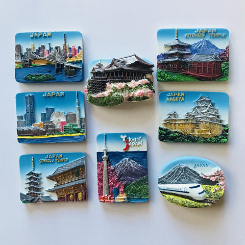 Imanes de nevera de campo, pegatinas de resina de viaje, imán de refrigerador, recuerdo magnético, Mt. Fuji Hokkaido ► Foto 1/6