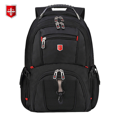 Mochila suiza para hombre de 15,6/17 pulgadas, bolsas de viaje para la escuela para ordenador portátil, mochila Unisex de gran capacidad, mochila de negocios impermeable ► Foto 1/6