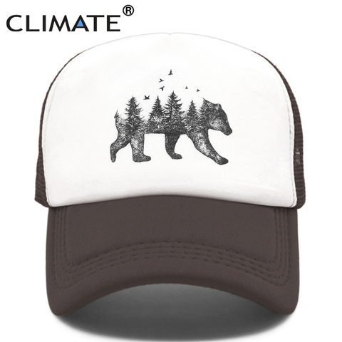 CLIMATE Forest-Gorra de camionero para hombre y mujer, sombrero de equipo para cazar, estilo Hip Hop, malla transpirable, unisex ► Foto 1/6
