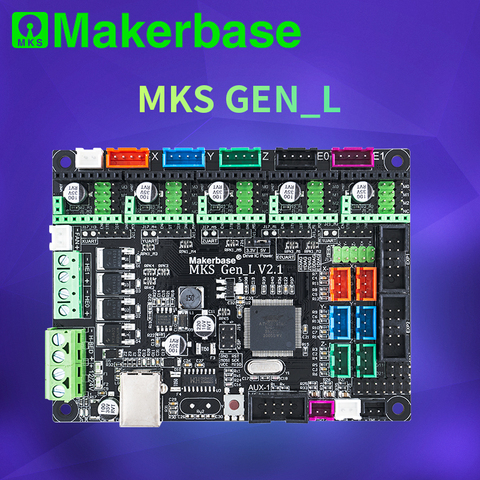 Makerbase-Placa de impresora 3D MKS Gen L, controlador compatible con Ramps1.4/Mega2560 R3, compatible con controladores A4988/TMC2208/2209TMC2100 ► Foto 1/5