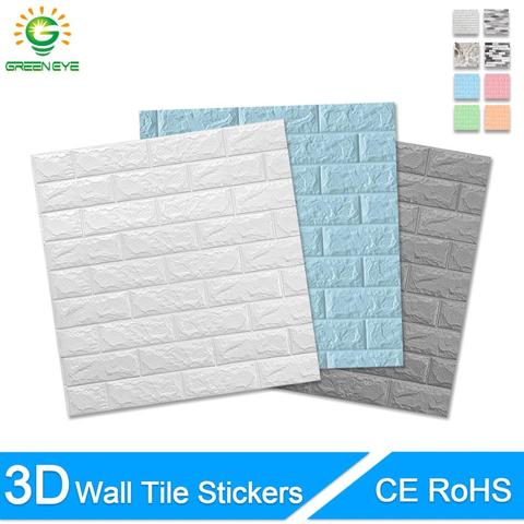 Papel tapiz 3D DIY cáscara de ladrillo de mármol y autoadhesivos pegatinas de pared impermeable para la cocina baño pegatina de pared para el hogar pegatina ► Foto 1/6