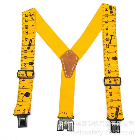 Tirantes con hebilla para cinturón Unisex, diseño de regla, informal, ajustable, 3 tirantes con Clips ► Foto 1/6