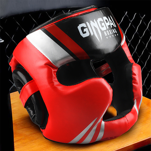 Casco de seguridad MMA de boxeo, protectores de cabeza para niños y adultos, equipo de cabeza de entrenamiento, cascos de cobertura completa, Muay thai kickboxing ► Foto 1/6