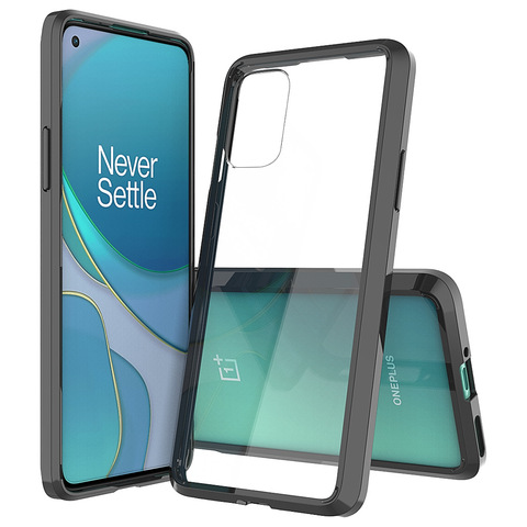 Funda transparente para Oneplus 8 T, Tpu blando + PC duro bolso de La Manga del teléfono funda híbrida a prueba de golpes, cojín de aire, Capa para Oneplus 8 T ► Foto 1/6