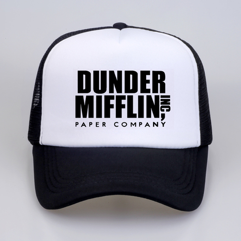 2022 verano hombres imprimir la Oficina TV Show Dunder Mifflin gorra de béisbol Unisex Casual gorro de malla de camionero carta ajustable deportes sombrero ► Foto 1/6