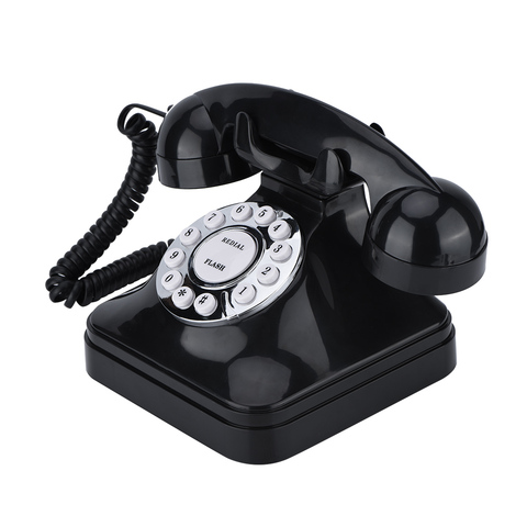 WX-3011-teléfono fijo de plástico multifunción para casa y oficina, Retro, negro, Vintage ► Foto 1/6