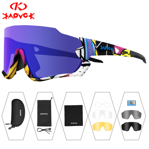 Gafas fotocromáticas para Ciclismo al aire libre, para hombres y mujeres, gafas De sol para motocicleta, UV400, para pescar, 5 lentes ► Foto 1/6