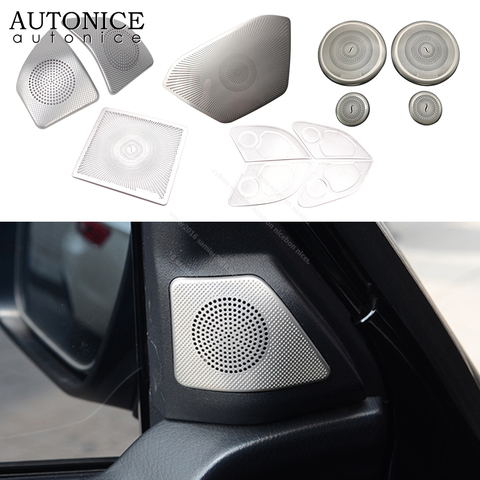 Altavoz de puerta de acero con anillo de Audio, accesorio embellecedor para Mitsubishi Pajero V93/V97 2016 2017 2022, 12 Uds. ► Foto 1/6