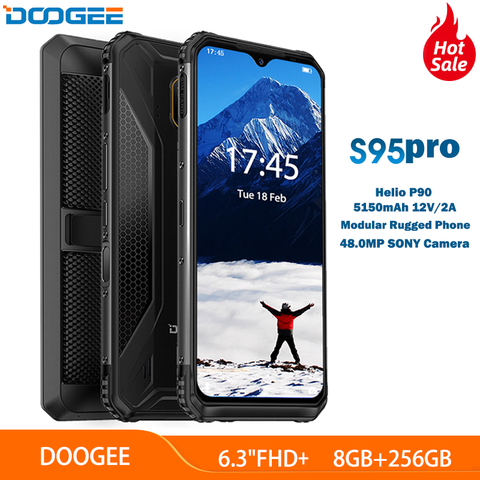 IP68/IP69K DOOGEE S95-Pro 8GB 256GB móvil robusto Modular 6,3 