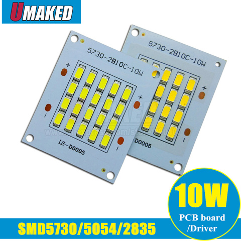 10W fuente de reflector de LED PCB, base de placa de aluminio LED 5730/ 2835/ 5050smd de potencia completa, luz blanca cálida/blanca para exteriores ► Foto 1/6