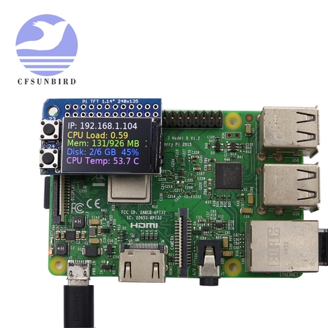 Mini Pi PiOLED PiTFT 1,14 pulgadas v1.0 135x240 LCD TFT Add-on OLED SPI interfaz para Raspberry Pi ► Foto 1/5