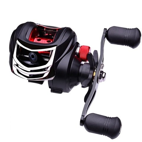 Rueda de pesca Metal freno doble dos secciones carrete 8KG Max arrastre superficial Spool profundo 17 + 1BB pesca bobina carrete de pesca bolsa de protección ► Foto 1/6