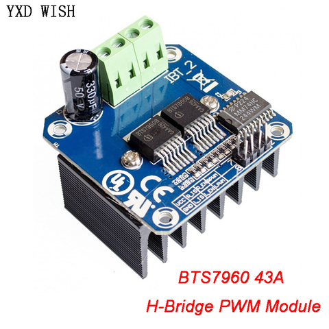 Módulo controlador de Motor paso a paso doble BTS7960, BTS7960B DC 43A PWM, módulo controlador de Motor, Puente en H para Arduino Smart Car ► Foto 1/4