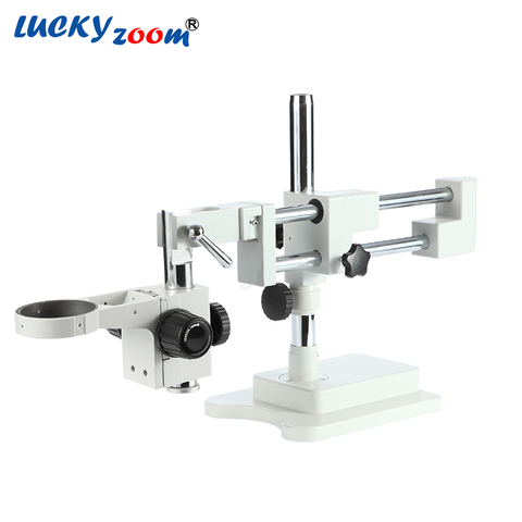 Luckyzoom Flexible fuerte Trinocular dos brazos Base para Zoom estéreo Microscopio etapa A1 Microscopio accesorios envío gratis ► Foto 1/4