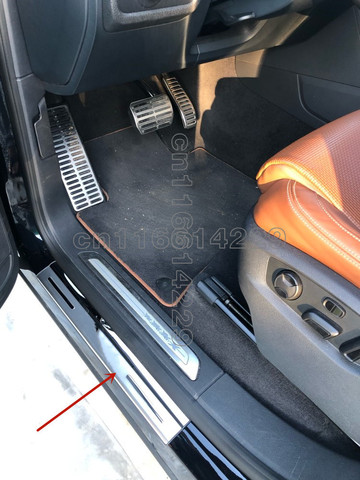 De alta calidad de acero inoxidable espejo cubierta de puerta de coche umbral de la puerta exterior de la placa para Volkswagen Touareg 2011-2022 estilo de coche ► Foto 1/3