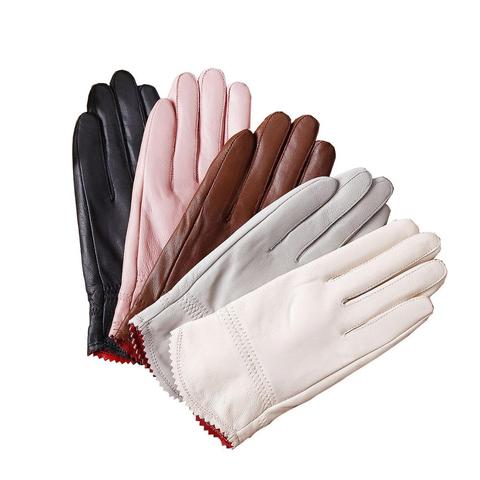 Guantes de piel auténtica para mujer, Guantes Térmicos gruesos de piel de oveja, 2022 ► Foto 1/4