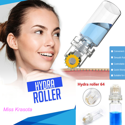 Rodillo de microagujas de titanio Hydra roller 64, rodillo derma para eliminación de arrugas antienvejecimiento ► Foto 1/6