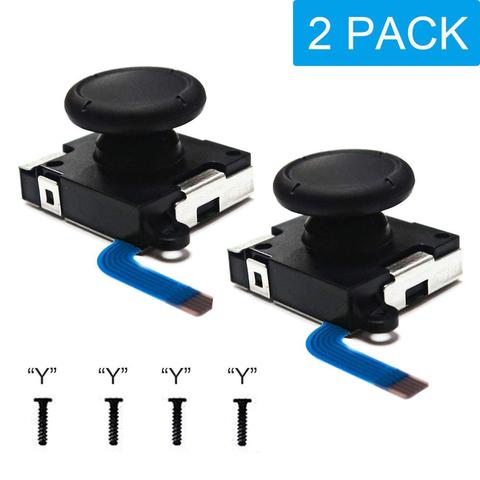 Joystick analógico 3D Original, Kit de reparación izquierdo/Derecho de repuesto, Sensor de barras de pulgar Con 4 tornillos 