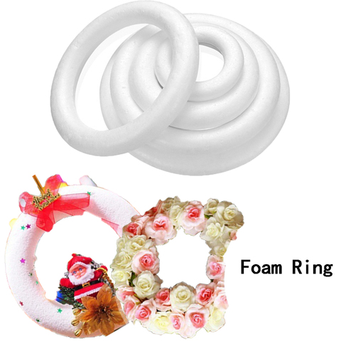 Molde de anillo redondo de espuma para manualidades navideñas, accesorios DIY, decoraciones para fiesta hechas a mano, diferentes tamaños ► Foto 1/4