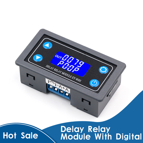 Módulo de relé de tiempo programable DC12V 12V LED Digital, relé temporizador, interruptor de Control, temporizador, gatillo de ciclo con funda para interior ► Foto 1/6