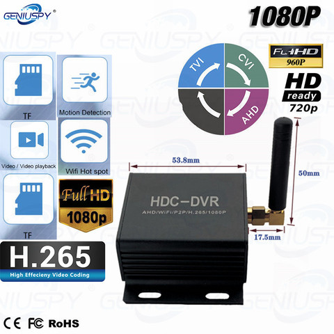 Minicámara de red móvil AHD/TVI/CVI HDC DVR, 1 canal, Wifi, H.265, sistema de CCTV, AHD 720P 960P 1080P, grabadora DVR ► Foto 1/6