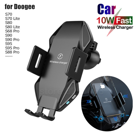 Cargador inalámbrico rápido Qi para coche, soporte de teléfono con sujeción automática, 10W, para Doogee S95, S90, S90C, S88, S68 Pro, S60, S70 Lite, BL9000 ► Foto 1/6