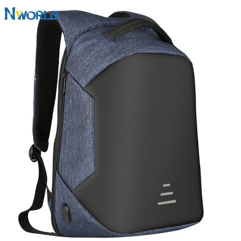 Bolsa para auriculares con enchufe de carga USB para hombre, mochila grande impermeable para portátil, Macbook Air 13, Macbook Pro, Xiaomi, hp, Thinkpad, 15,6 pulgadas ► Foto 1/6