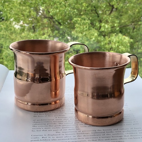 Taza de leche de cerveza de cobre puro hechos a mano, taza Mule Moscow Mule, cuenco de vajilla ► Foto 1/6