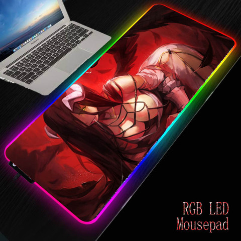 MRGBEST Anime Overlord LED alfombrilla para ratón de juegos RGB gran alfombrilla para jugador teclado USB computadora alfombrilla de escritorio acolchada para PC y ordenador portátil ► Foto 1/6