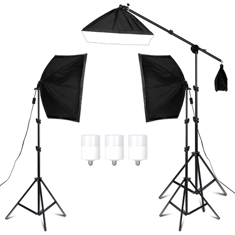 Estudio de fotografía Softbox Kit de iluminación para vídeo y YouTube iluminación continua Set de iluminación profesional Photo Studio ► Foto 1/6