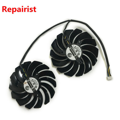 2 unids/set enfriador de los Fans de tarjeta de Video ventilador de refrigeración para MSI RX 5700 XT GAMING X GPU tarjeta de gráficos de refrigeración ► Foto 1/1