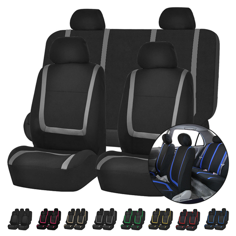 Cubierta Universal de asiento de coche, protector de tela de poliéster, 8 colores, para Interior de coche, para Lada, Kia, Renault, Ford y et ► Foto 1/6