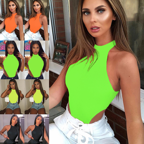 Las mujeres cuerpo-cuerpo del racor interior ropa interior cuello redondo sin mangas mono Sexy dama chaleco Top Stretch leotardo de manga corta Tops ► Foto 1/6