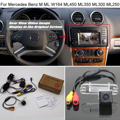 Vista trasera de coche nuevo inversa juegos de cámara para Mercedes Benz M ML W164 ML450 ML350 ML300 ML250 - RCA y Original Compatible con pantalla ► Foto 1/5