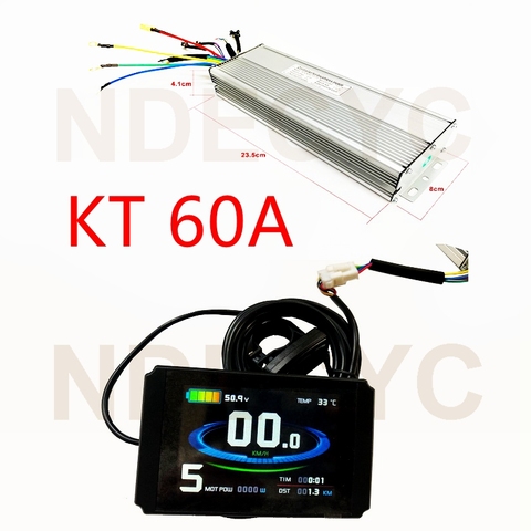 Motor de CC sin escobillas para bicicleta eléctrica, 48V y 60A, controlador KT + KT-LCD8H/LCD3/LCD8S/LED900, pantalla de 2000W-3000W ► Foto 1/6