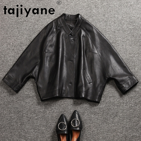 Tayyane Coast and Jackets mujer 2022 otoño chaqueta de cuero Real mujer abrigo de piel de oveja genuina mujer Cloth Oversize Casaco TN729 ► Foto 1/6