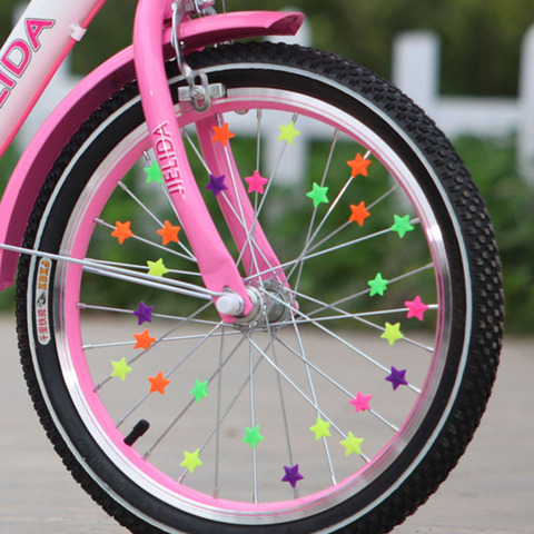 Cuentas de plástico para radios de rueda de bicicleta para niños, Clips de decoraciones de colores para bicicleta, regalos para bebés, accesorios de ciclismo, 36/72 Uds. ► Foto 1/5