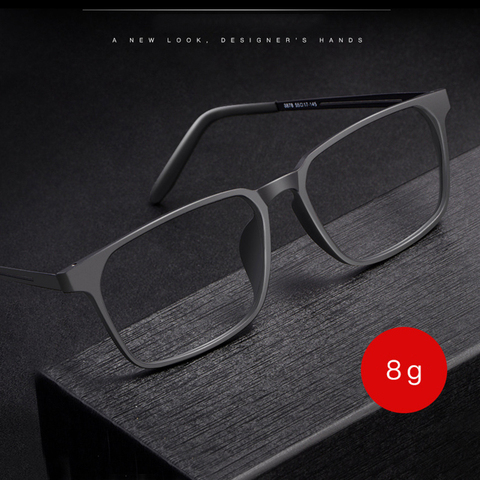 Montura de gafas ópticas para hombres y mujeres, 8878 de titanio, patas flexibles con TR-90 borde frontal de plástico, montura de gafas ► Foto 1/6