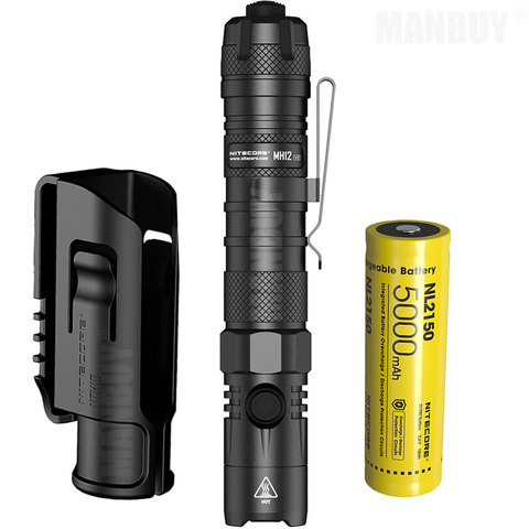 Nitecore-linterna multitarea para exteriores, dispositivo híbrido MH12v2 con batería de 2022 mAh, recargable por USB-C, CREE XP-L2, V6, LED, 1200LMs, 5000 ► Foto 1/6