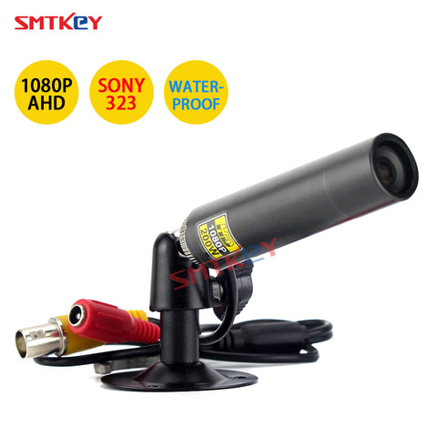 SMTKEY-minicámara AHD 1080P SONY 323, cámara de seguridad con Sensor AHD, impermeable, pequeña cámara de vigilancia negra, bala de Metal ► Foto 1/5