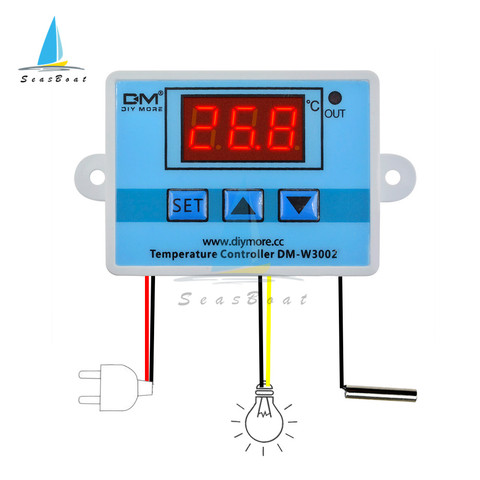 Controlador de temperatura Digital W3002, termómetro con interruptor del termostato 10A, nuevo termorregulador, calefacción de refrigeración, 12V/24V/110V/220V ► Foto 1/6