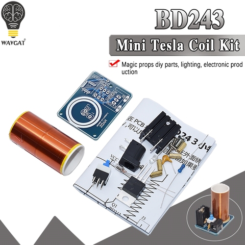 WAVGAT-Kit de Mini bobina Tesla BD243, accesorios mágicos, piezas de bricolaje, tecnología de luces vacías, electrónica, bricolaje, BD243C ► Foto 1/6