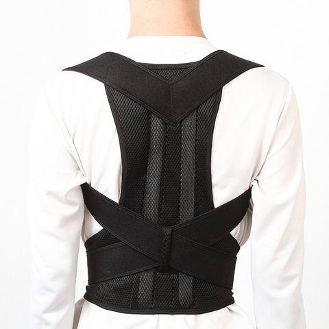 Corrector De Postura De talla grande para hombre y mujer, Corrector De Postura Lumbar De talla grande 5XL para hombros y columna vertebral, cinturón De corrección ajustable ► Foto 1/6