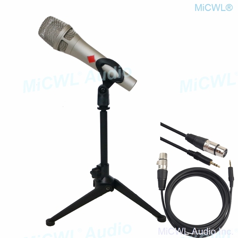 Micrófono condensador de Metal Pro KMS105, dispositivo para Karaoke, voz, Internet, en vivo, con soporte de escritorio, 48V, Phantom Power KMS 105 ► Foto 1/6